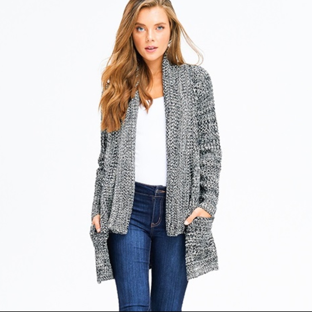 2FOR$30 - NWT Kerisma Premium Two Tone Boho Chunky Weave Cardigan